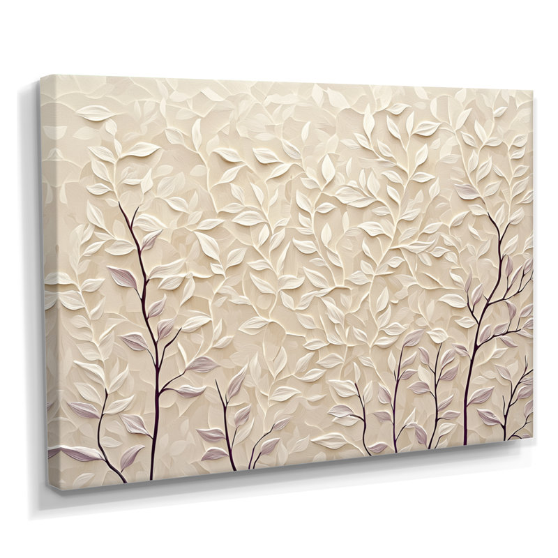 «Beige Woods Forest Landscape II», impression de paysage forestier, H 12 po x l 20 po, Toile tendue, Ne s’applique pas