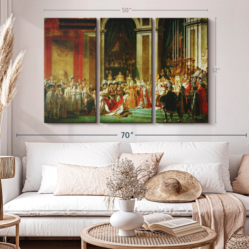 "Le couronnement de Napoléon" sur toile, H 32 po x l 50 po