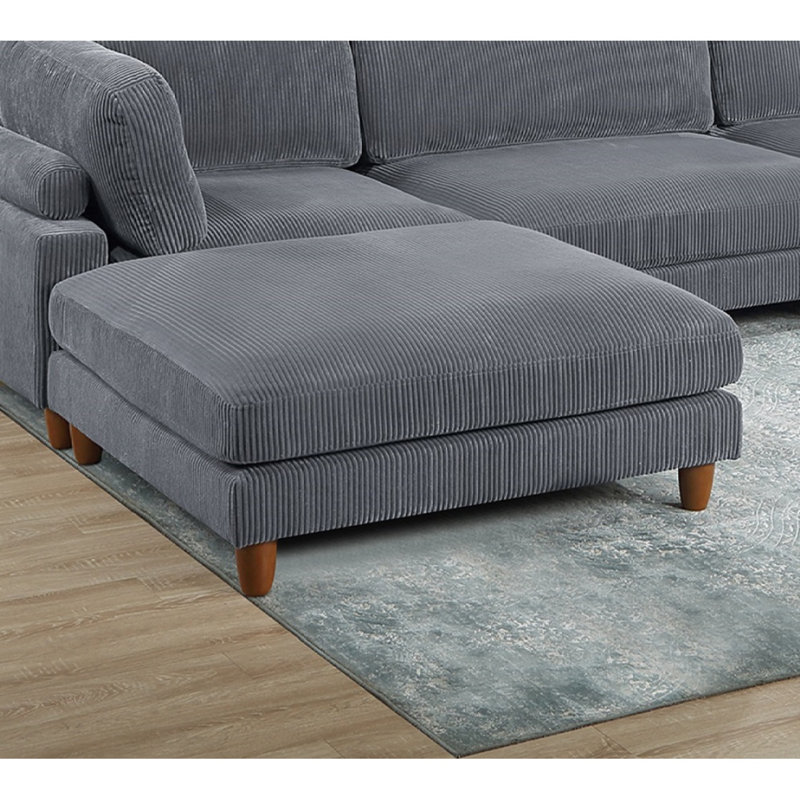 Canapé moderne modulaire 6 pièces Modulaire Contemporary, Gris foncé