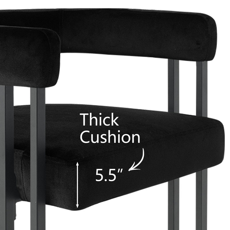 Colrain 24'' Upholstered Counter Stool - Metal Frame