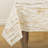 Distressed Metallic Foil Design Cotton Tablecloth 54" W X 54" L-2010967363