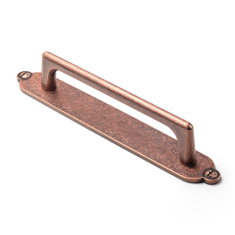 Poignée de tiroir texturée point-à-point texturée, poignée artisanale pour armoires et meubles, 5", Cuivre antique