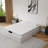 Upholstered Panel Bed with Oversized Headboard and Side Ledges-1365507508