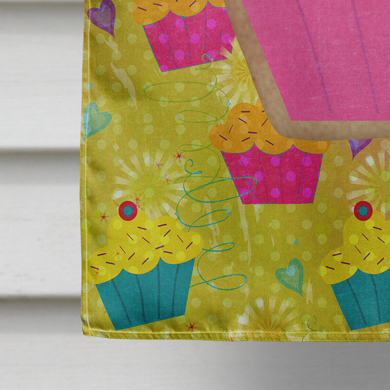 Polyester 40 x 28 po petits gâteaux 2 côtés drapeau maison