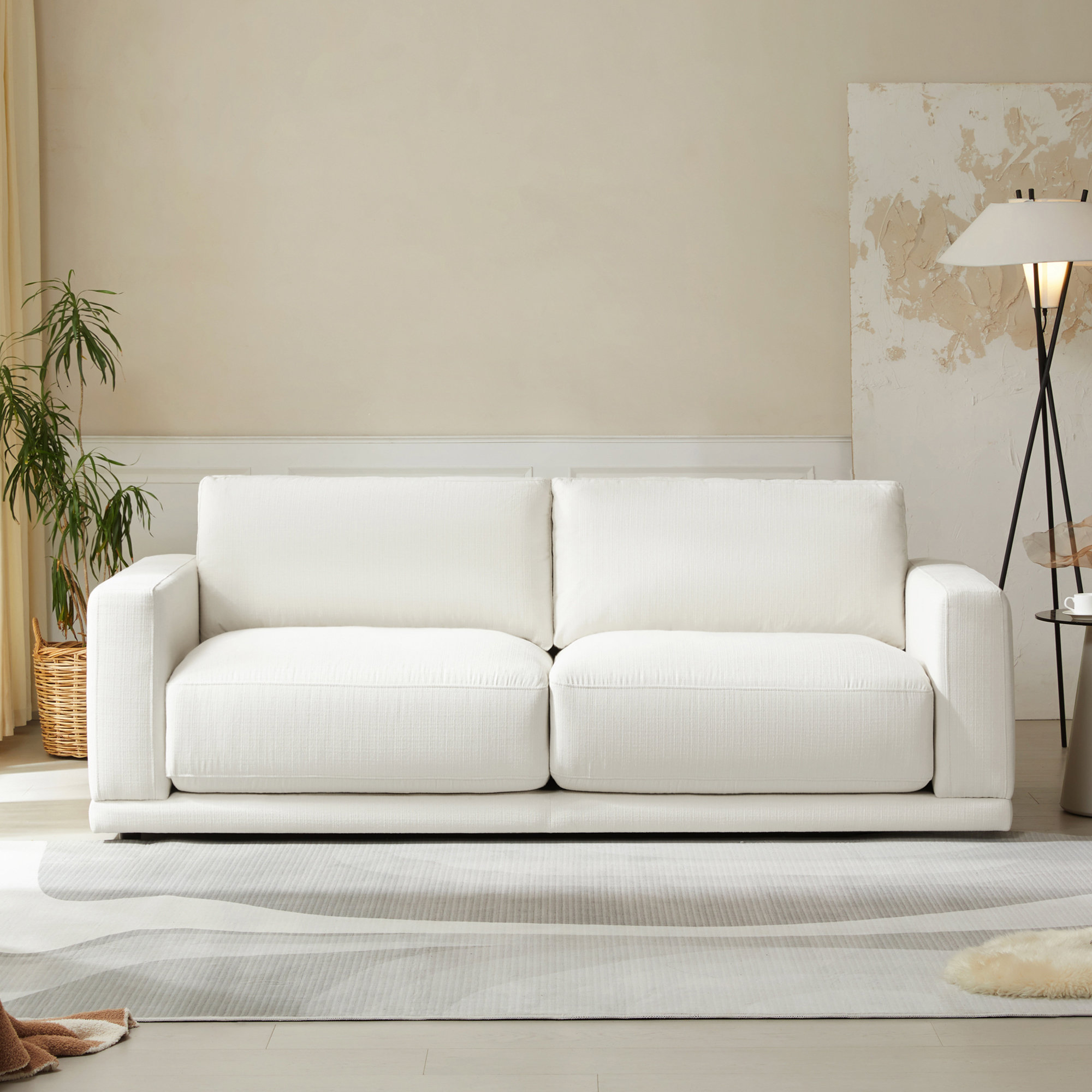 Blakes 91'' Upholstered Sofa, Flanigan Cotton