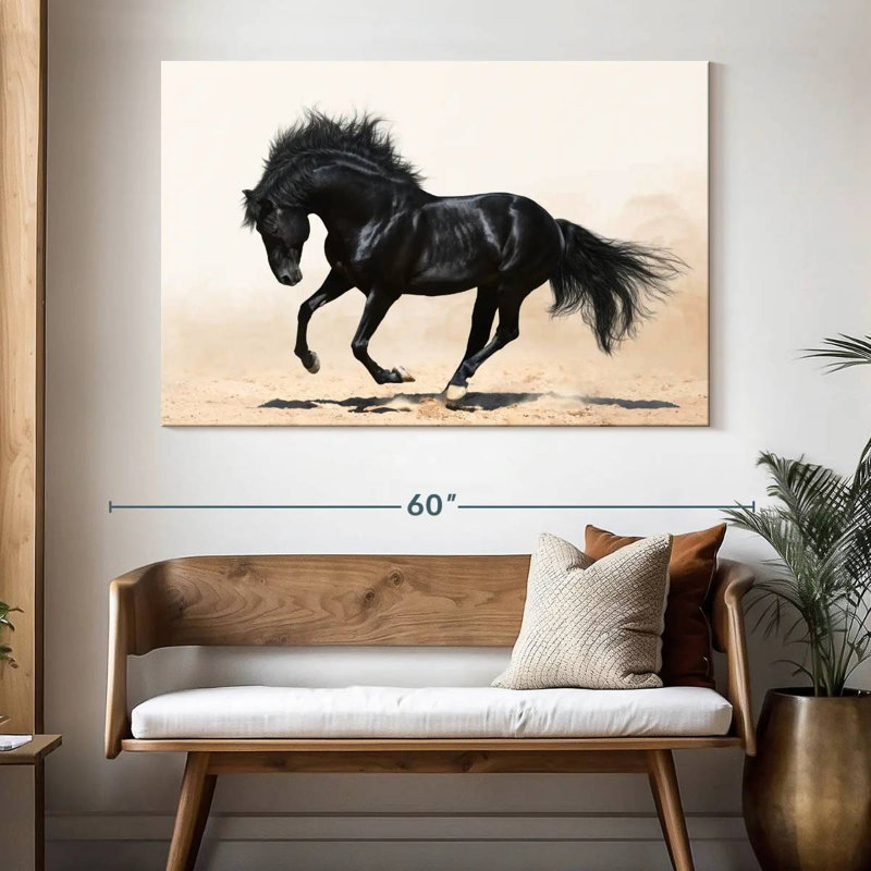 Black Stallion, 34" H x 51" W