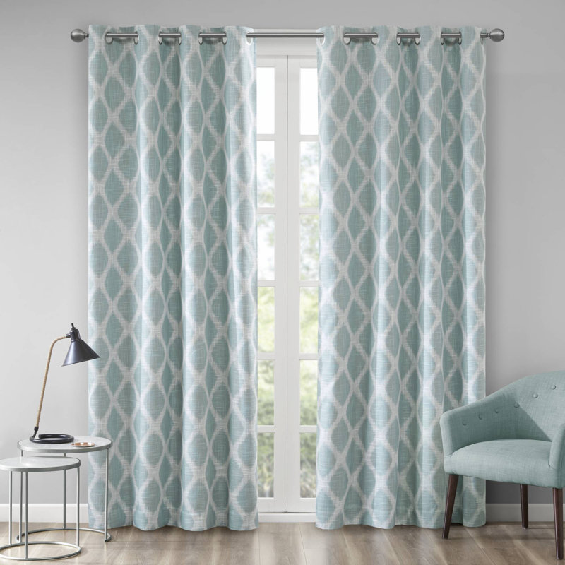 Panneau de rideau simple occultant Blakesly, Turquoise, L 50 po x L 95 po
