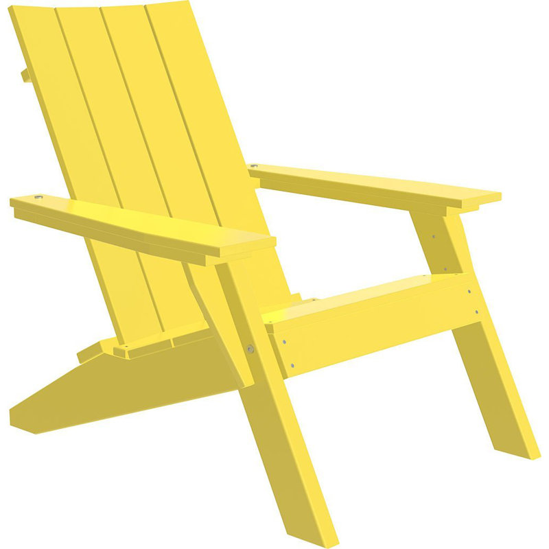 Chaise adirondack pliante en plastique Giraud, Jaune