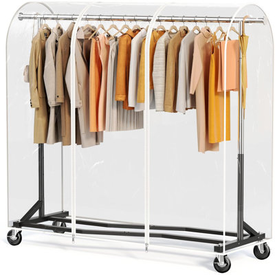 Adjustable Rolling Clothing Rack
