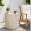 Tables de patio légères, accent de vague moderne de cylindre de Mgo pour le jardin