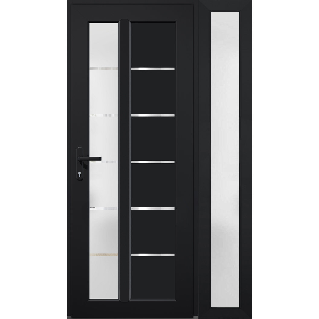 8088 80'' Louvered Front Entry Doors VDomDoors 