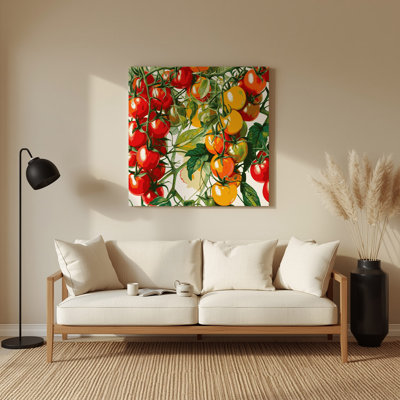 Vegetables Tomato Cherry Brown Metal Wall Art