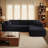 106" Cloud Sectional Couch With Chaise Longue,l Shaped Modular Modern Sofa With Deep Seat,comfy Corduroy Fluffy Sleeper Couch,no Assembly Required Couch For Living Room-526506039-527992767