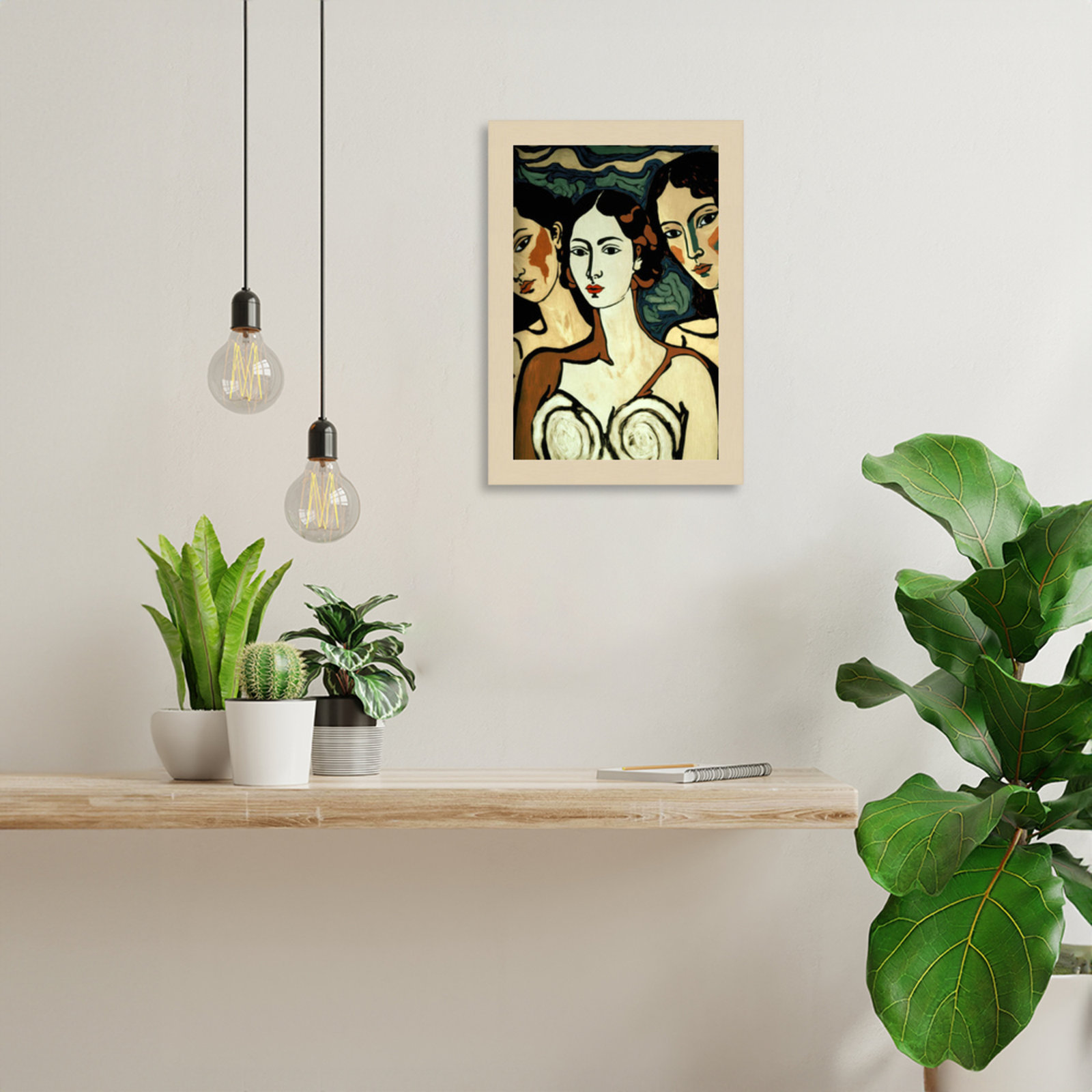 Galya "The Soul Sisters" Print, Brown, 13" H x 9" W