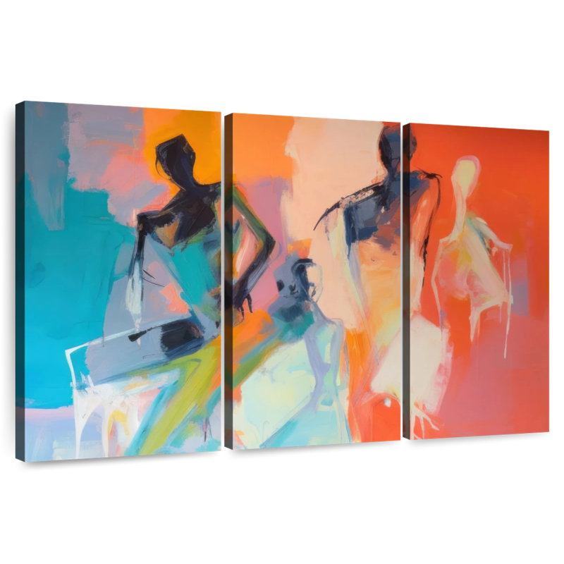 Figuratif abstrait Leisha, H 28 po x l 45 po