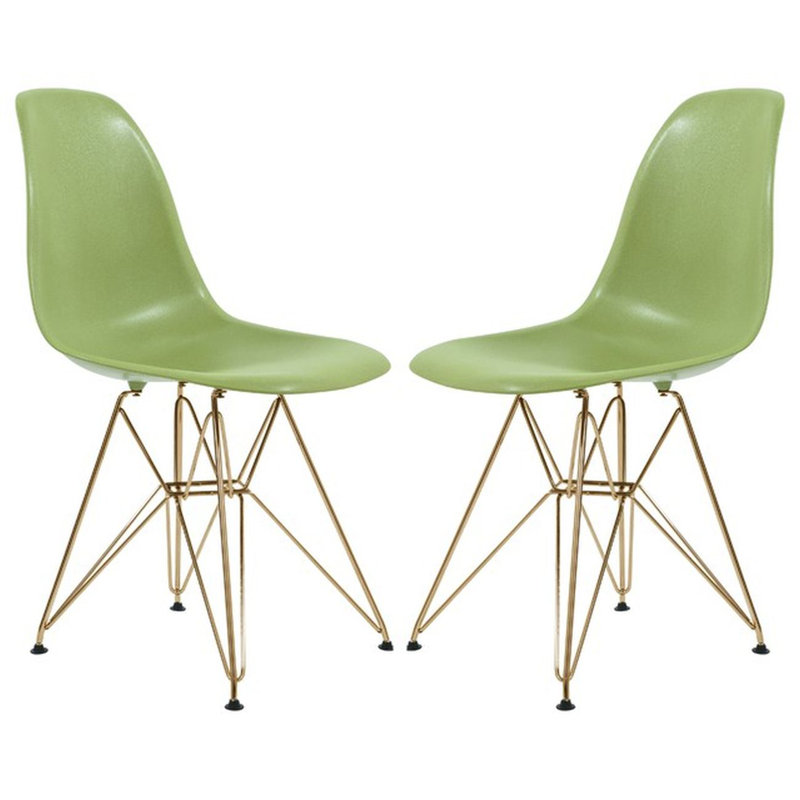 Chaise d'appoint Loie Pays-Bas, Vert, Doré, 4