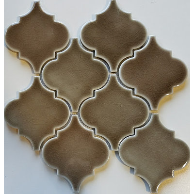 Rimini 4.5" x 5.25" Porcelain Arabesque Mosaic Tile