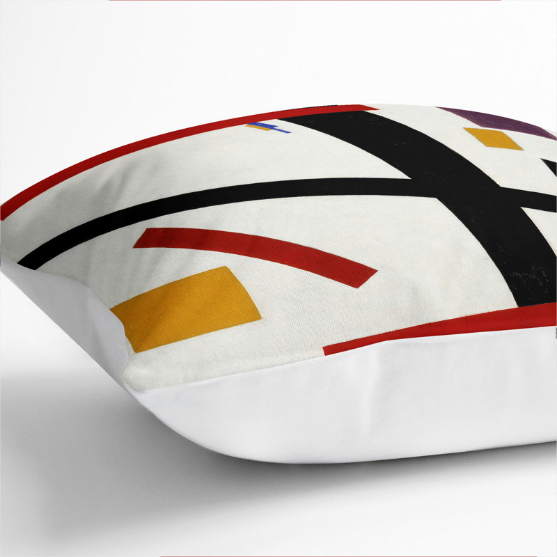 Square Cushion, 40cm H x 40cm W x 15cm D, White