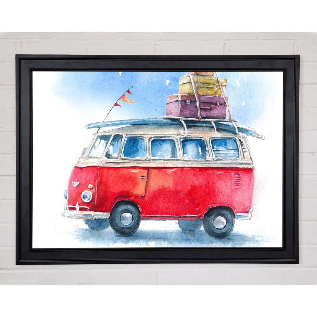 Gerahmtes Leinwandbild Delightful Camper Framed Print