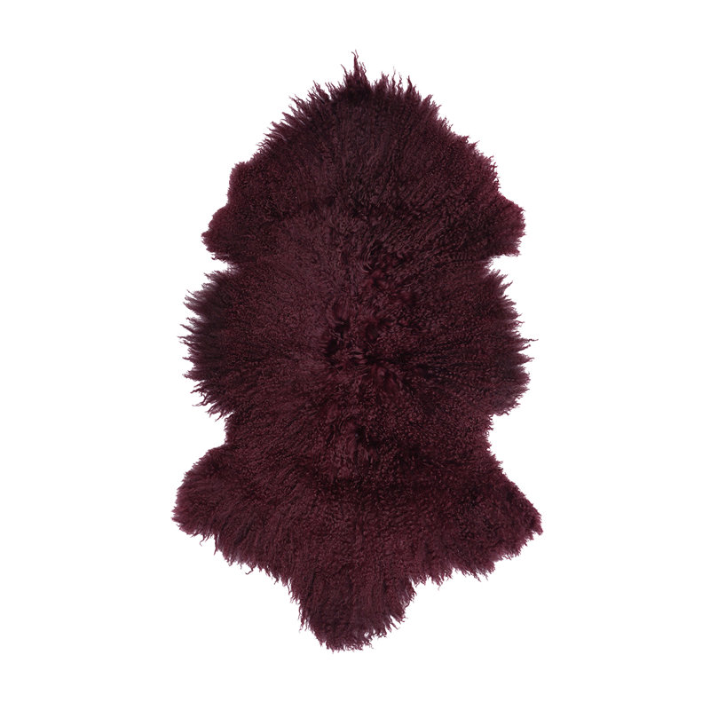 Sheepskin Area Rug in Cabernet