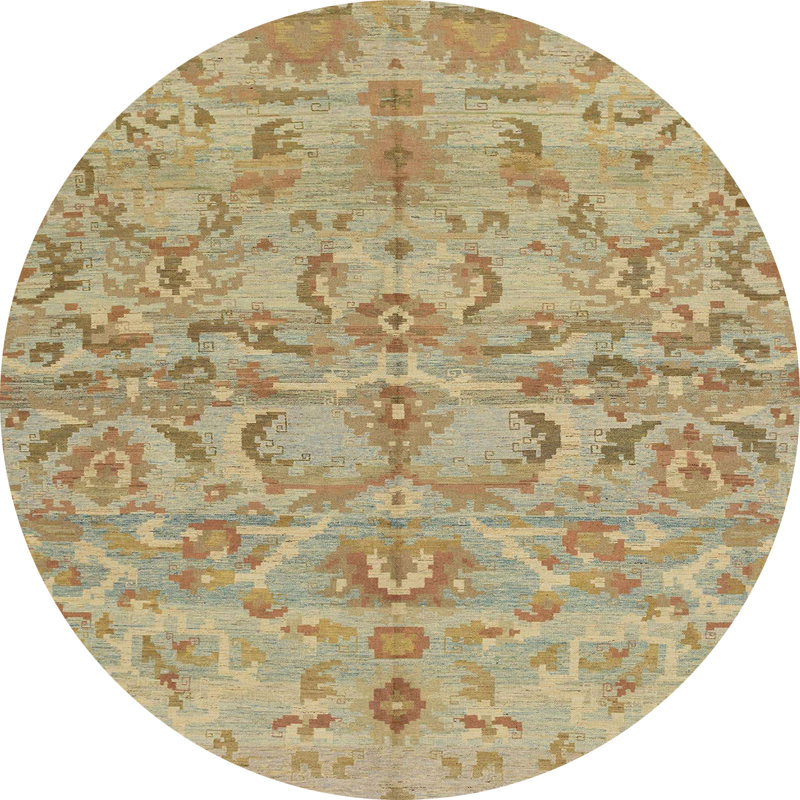 Tapis 100% abstrait lavable à la machine 1651, Rond 6 pi