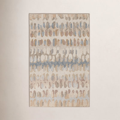 Paint Chip Natural Machine Printed Washable Rug
