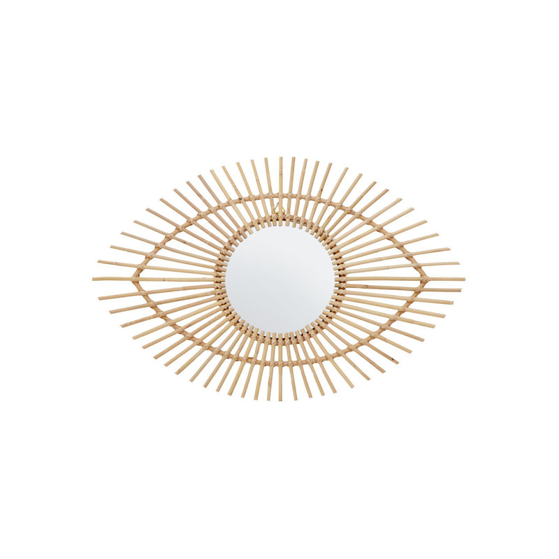 Beneduce Rattan Flat Wall Mirror