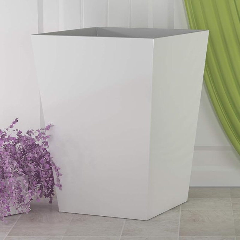 Resin Wastebasket, 7Qt, White