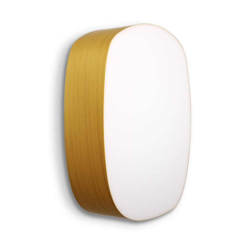 Guijarro LED Flush Mounted Sconce, 2700K LED, 14.1" H x 9.8" W x 3.7" D, Yellow