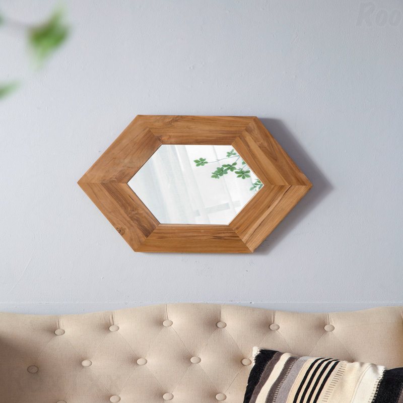 Miroir d'appoint mural 18,5 "X 18,5", Brun