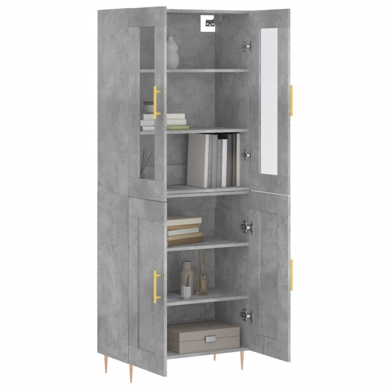 Minhal 69.5cm Sideboard, Concrete Grey