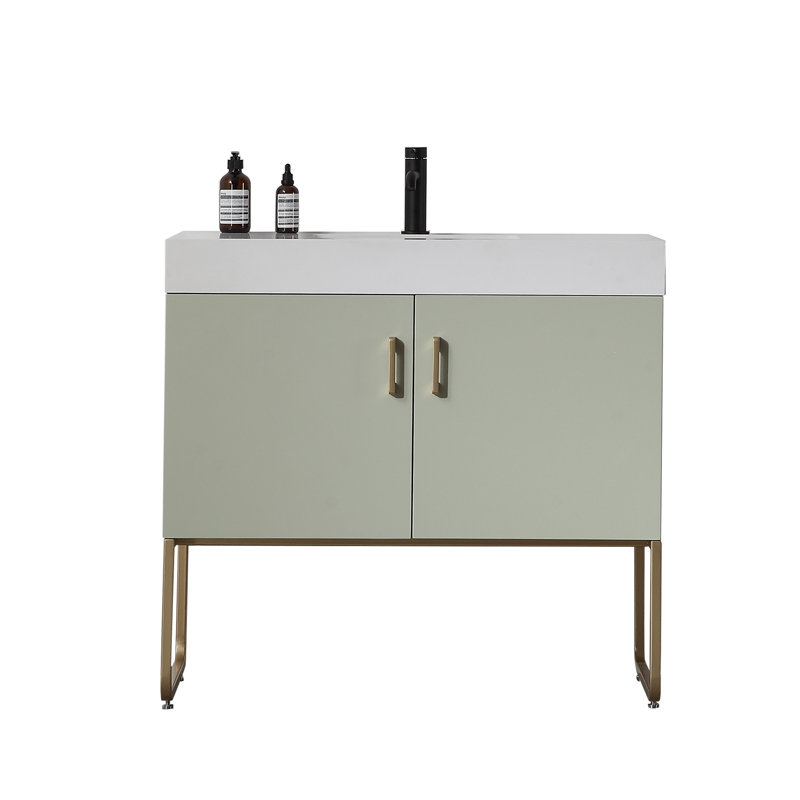 Veemon 36” W Single Vanity, Pine Mist