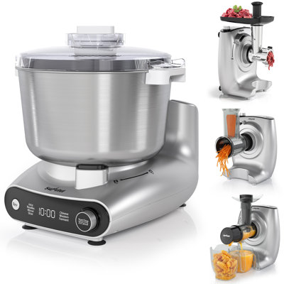 Batteur sur socle multifonction 4-en-1 avec fermenteur, pétrisseur électrique de 5,3 pte