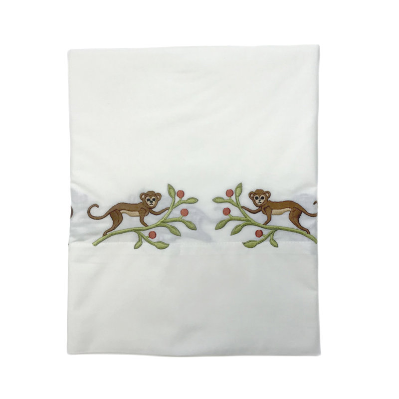 Monkey Jungle Percale Flat Sheet, King