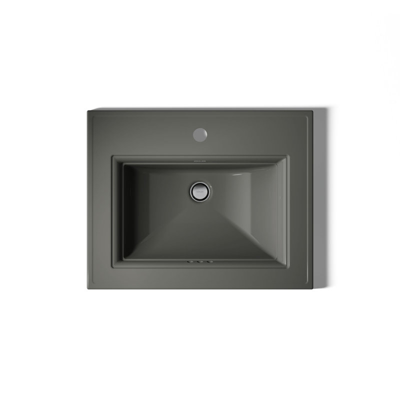 Memoirs® Stately Drop-in Bathroom Sink, Thunder Gray, Single Hole
