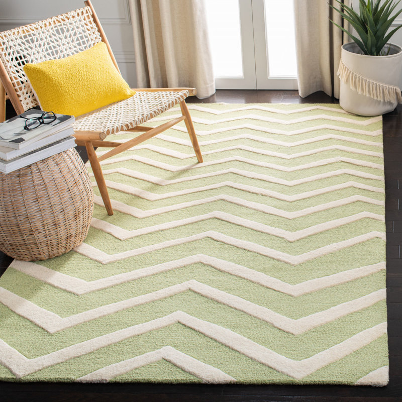 Tapis en laine touffeté à la main Sanyla, Rectangle 8 pi x 10 pi