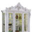 Buffet et huche Zenie, bois massif blanc avec détails sculptés-101759014