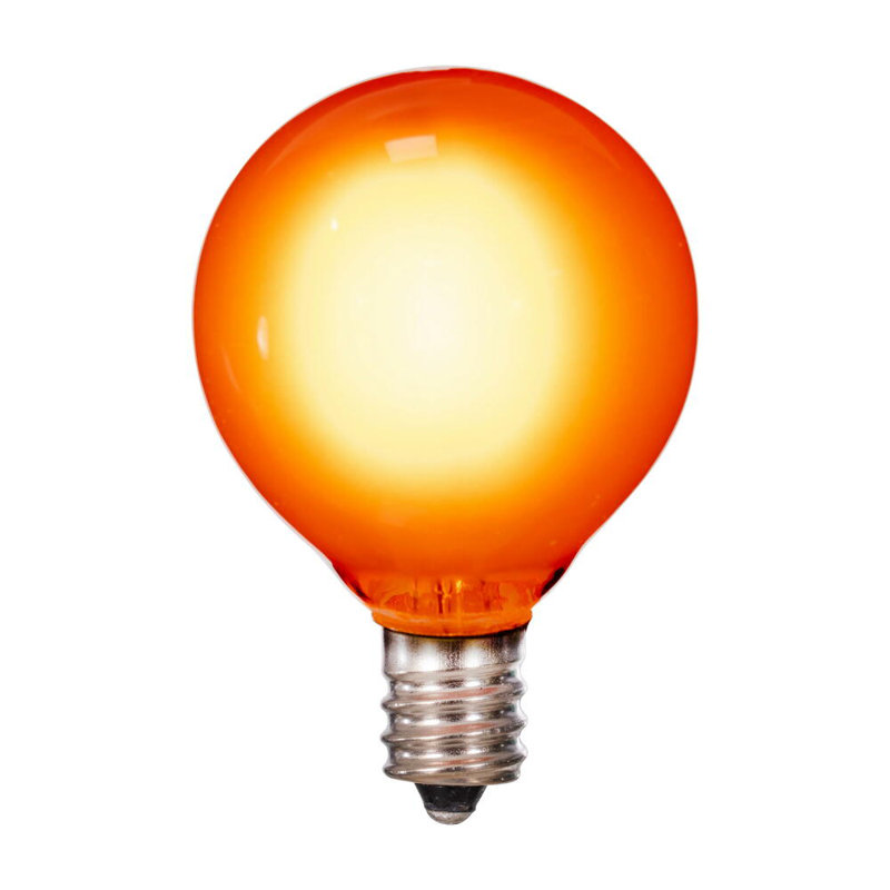 18Lt LED Glass G40-E12 Filament End-Connecting Set, Amber