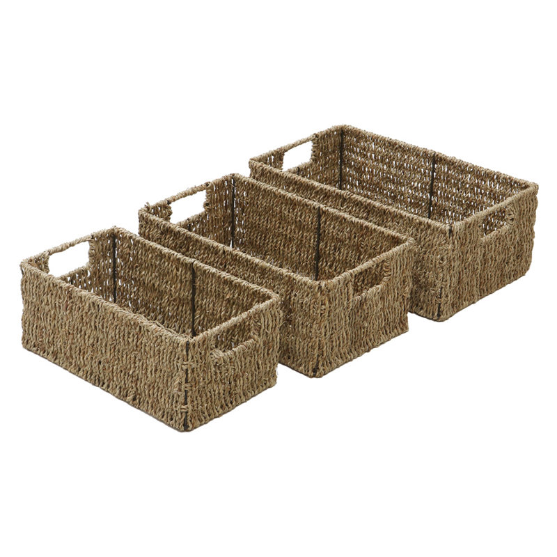 JVL Seagrass Decorative Basket