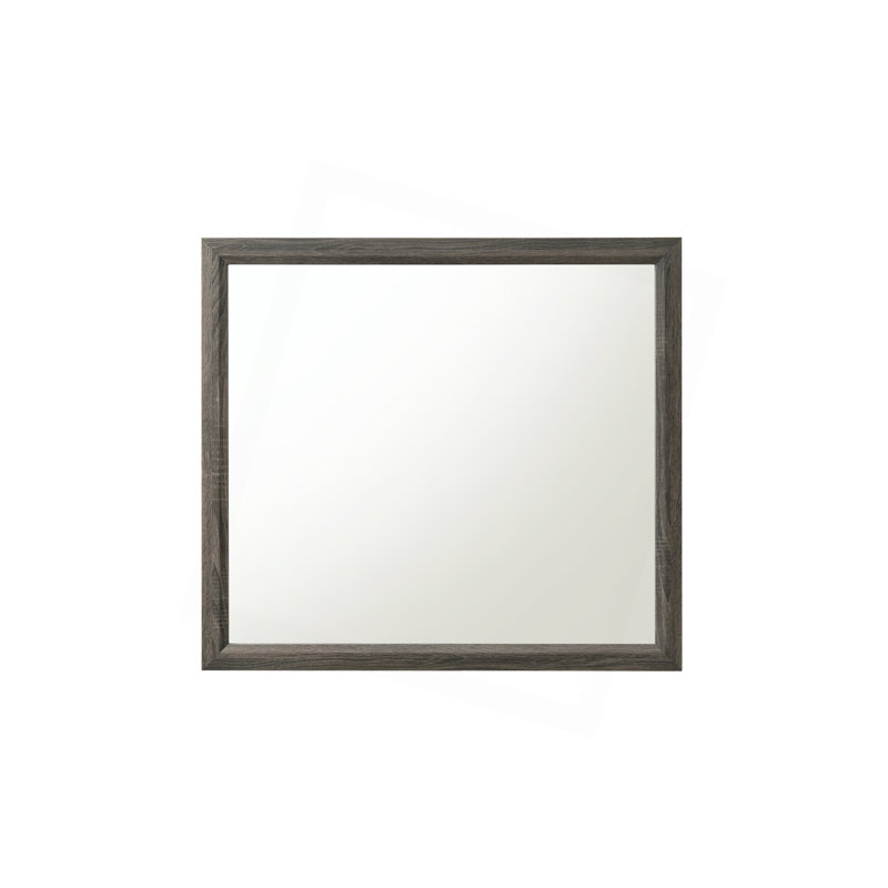 Miroir polyvalent rectangulaire avec bordure en bois naturel pour chaque pièce