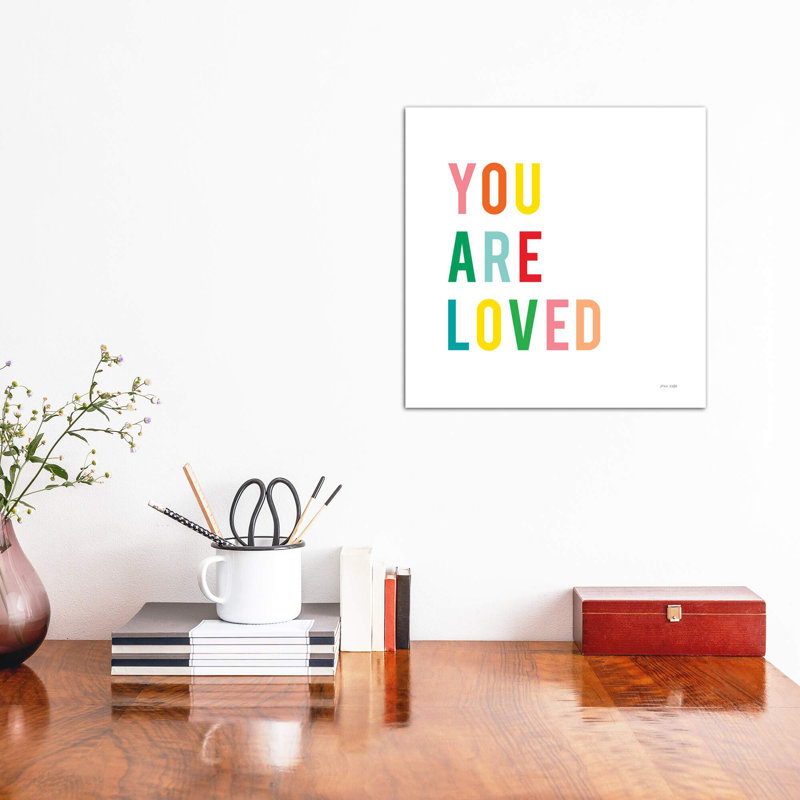 «You Are Love» par Ann Kelle, reproduction d'art textuel, Toile tendue, H 12 po x l 12 po x P 0,75 po