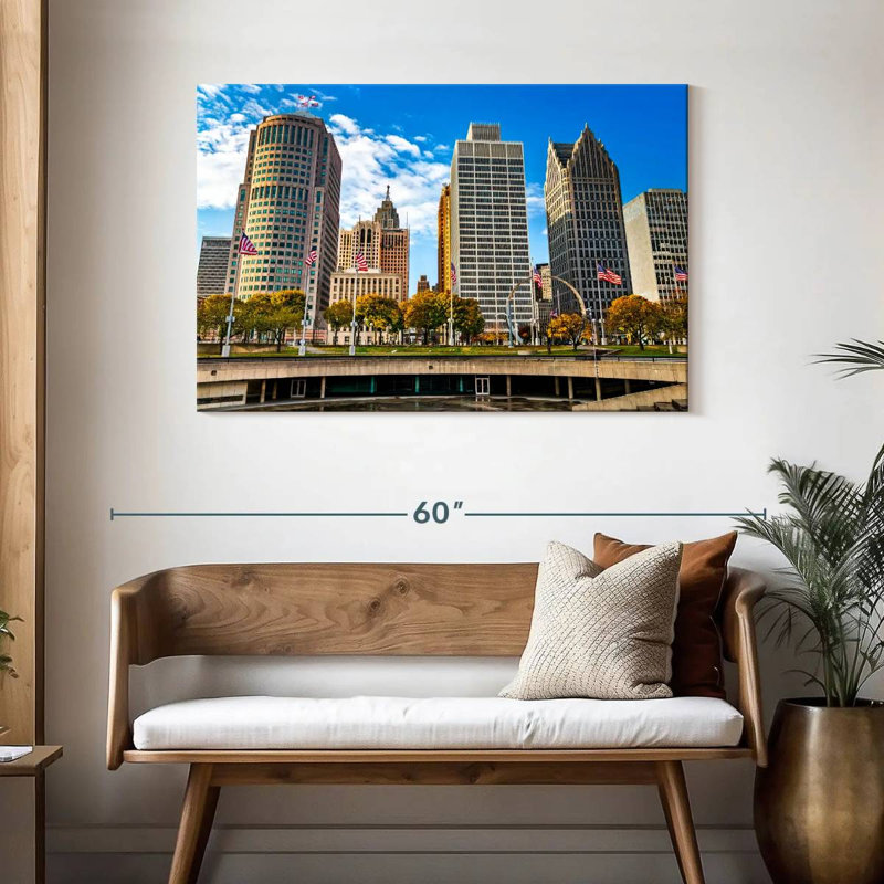 Sirci Downtown Detroit Buildings, H 30 po x l 45 po