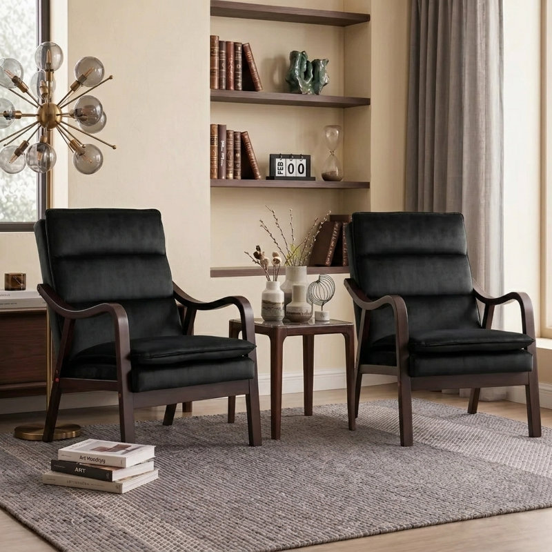 Fauteuil de style médiéval moderne, Noir