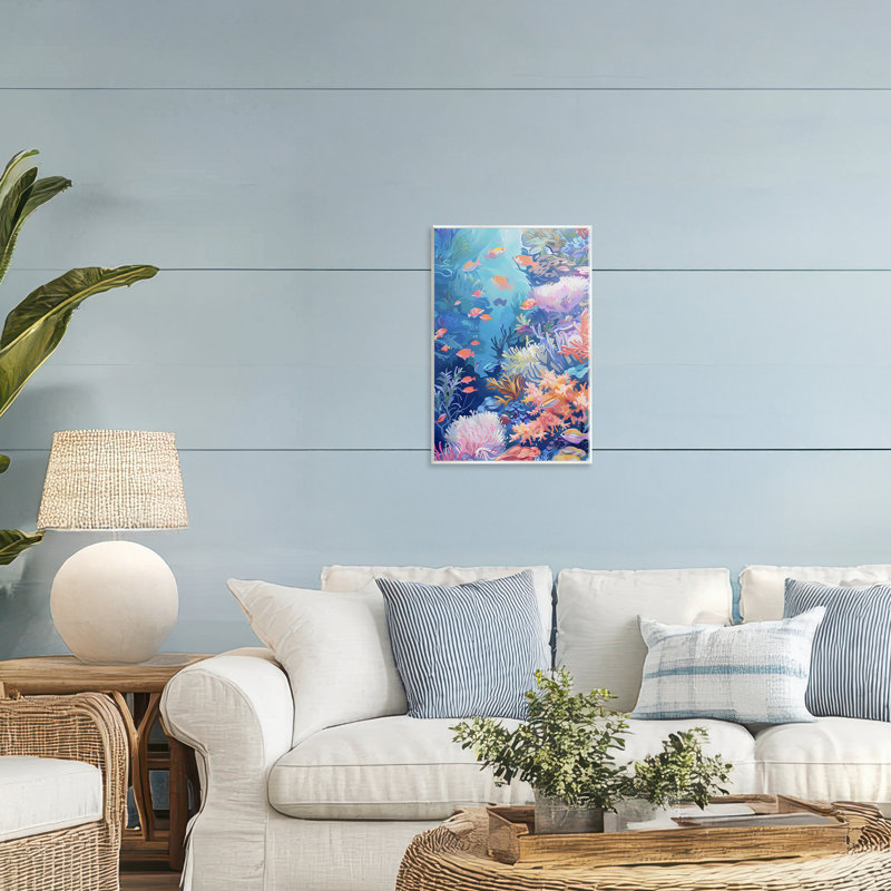 Sous la mer, plaque murale poisson exotique, design par LSR Design Studio, H 15 po x l 10 po