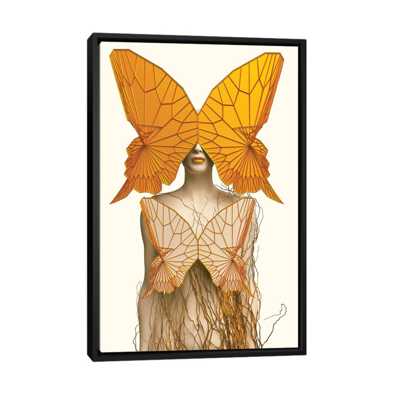 Transformation I - impression d'art graphique, Aucun mat, H 26 po x l 18 po x 1,5 po, Toile avec cadre noir