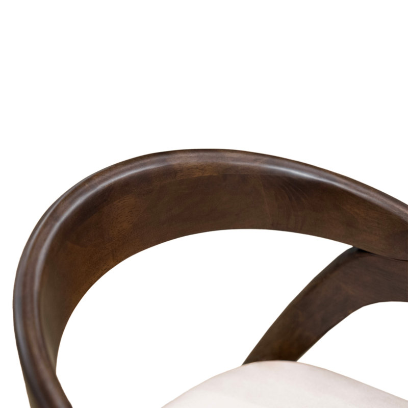 Rozella Solid Wood Curved Arm Chairs