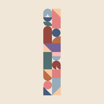 «Geometric Balance» par Color Poems - impression sur toile tendue