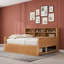 Lit de jour en bois avec 2 tiroirs, tablettes de rangement et station de recharge-1690109164-1690109163