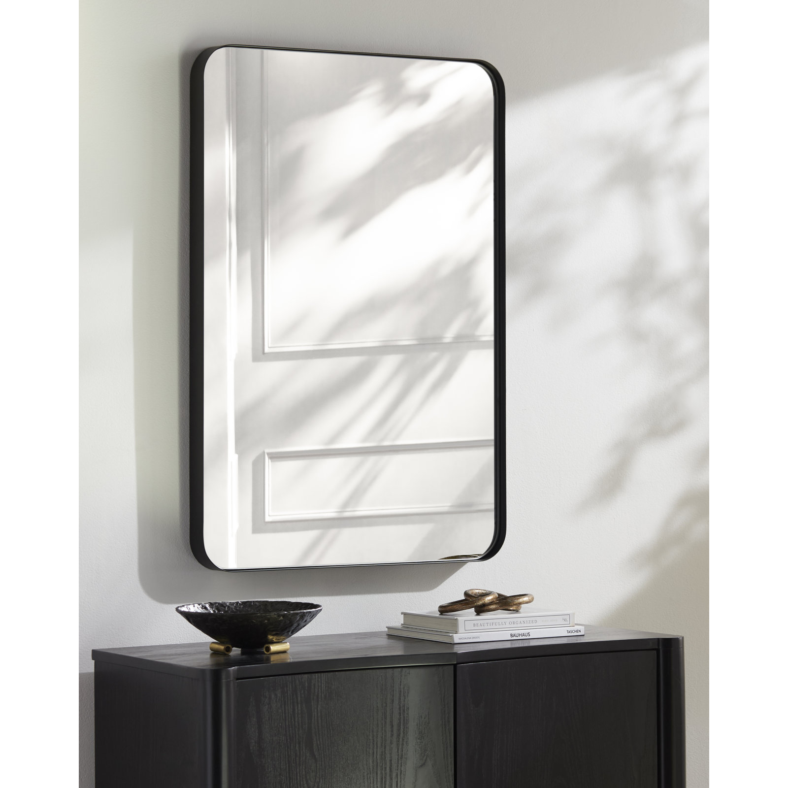 Bassevelde Mirror, 35" x 24", Black