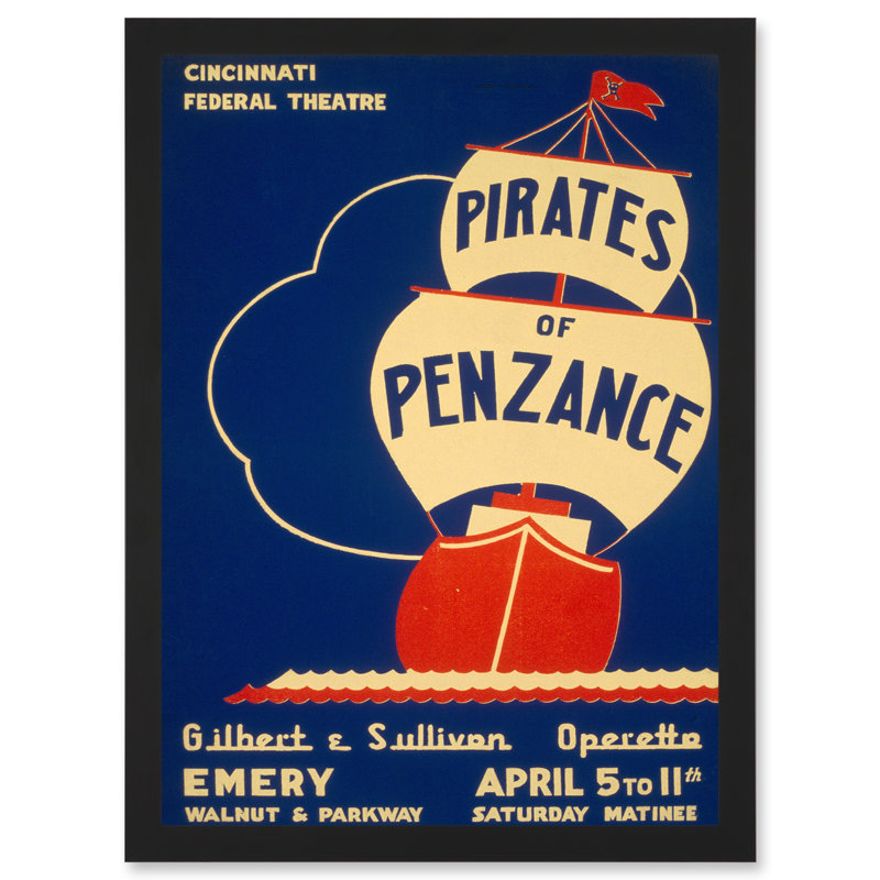 Theatre Pirates Of Penzance Poster Gilbert Sullivan - Single Picture Frame Print
